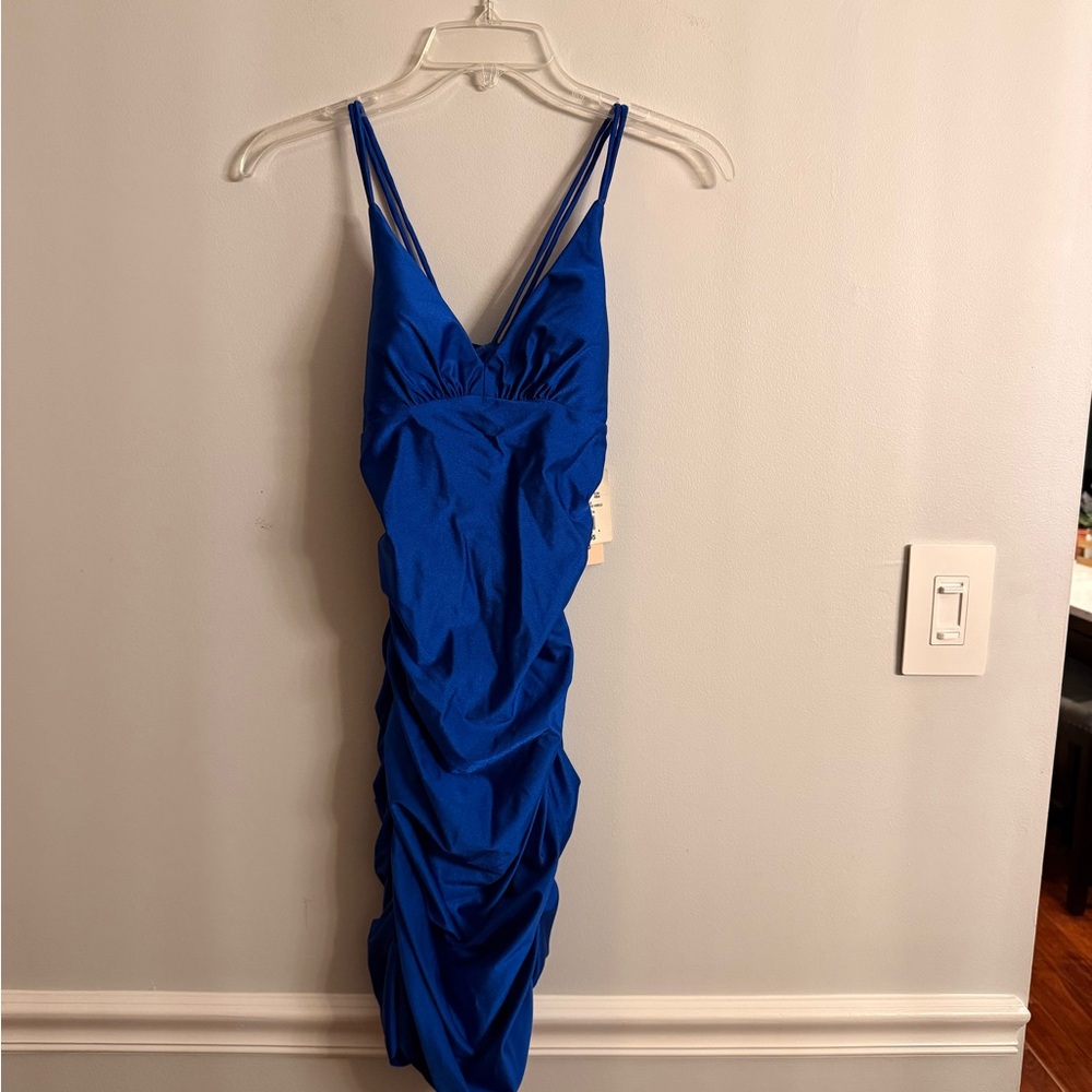 David's Bridal Royal Blue Dress